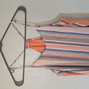 Jasmine & Ginger | Peach Striped Racerback Tank Size Small